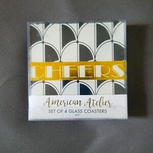 Glass coasters NIB